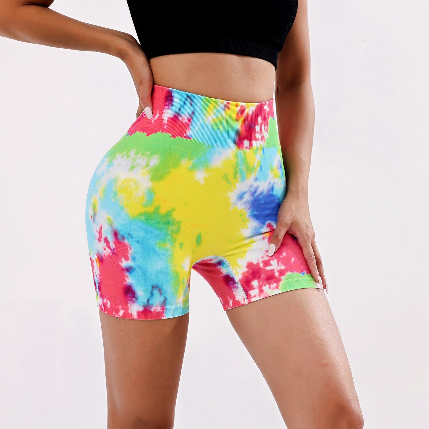 Women Yoga Sports Shorts 3D Printed Hip Lifting Yoga Shorts Fitness Sports Pants