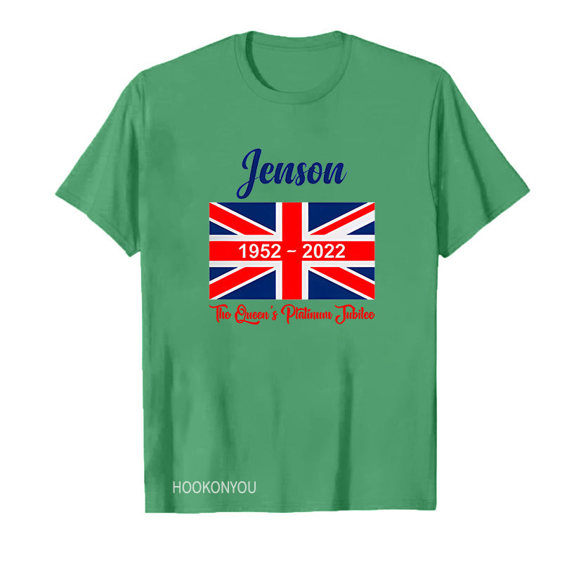 Inspired by Queen's Platinum Jubilee 2022 Elizabeth 70 Years T-shirt Printed Short Sleeve T-shirt