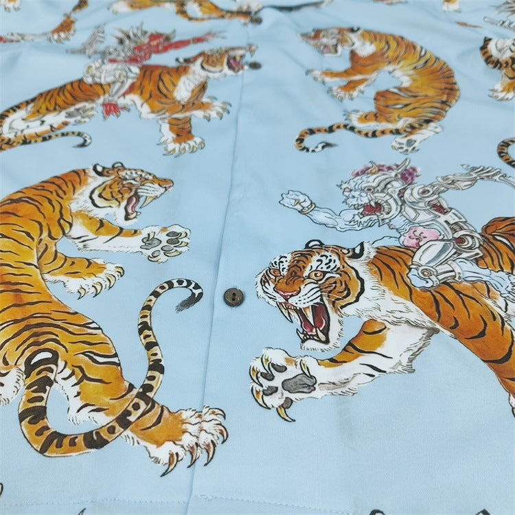 GUILTYPARTIES TIGER Shirts Hawaiian long-sleeved shirts