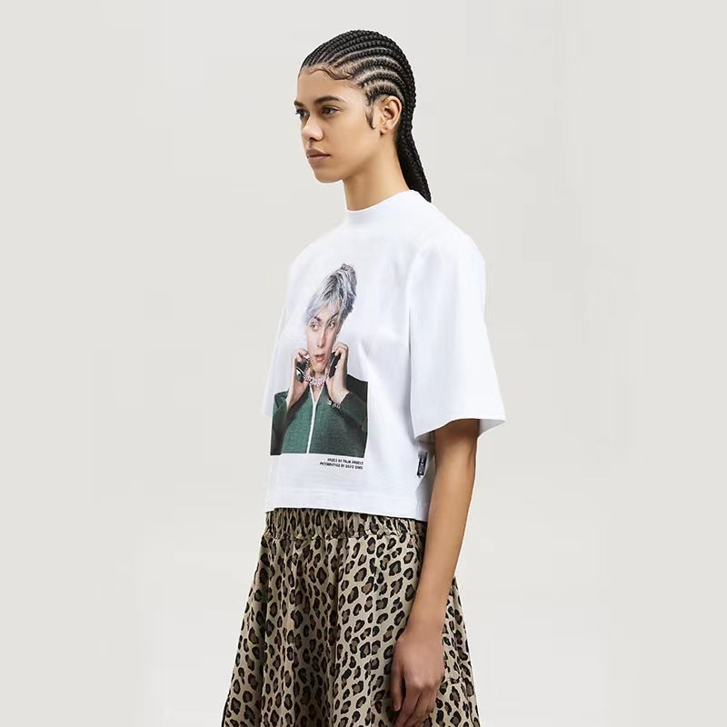 Palm Angle T Shirts Portrait Printing Bottoming Shirt