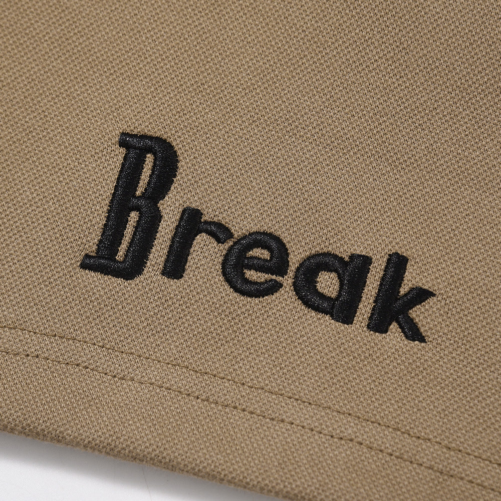 Men Shorts Embroidered Casual Sports Summer Loose Breathable