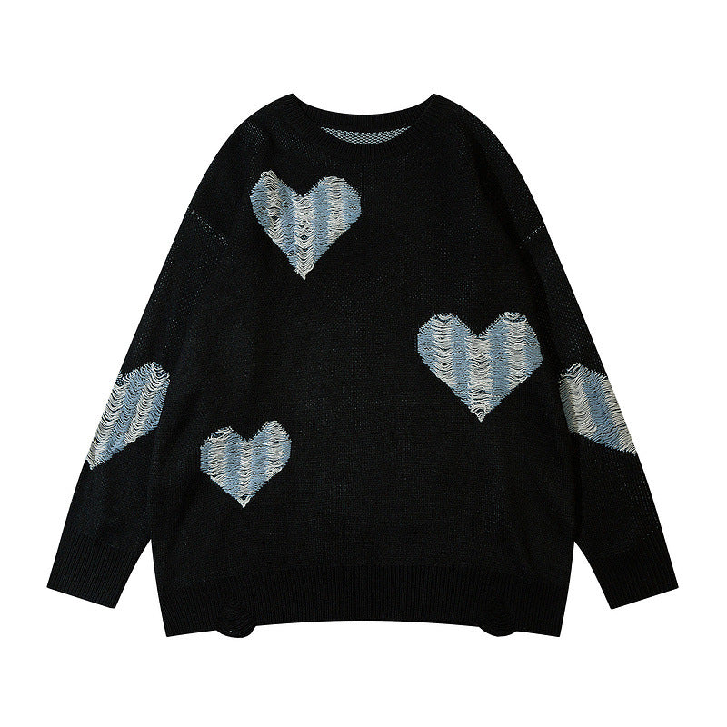 Women Sweater Love Sweater Loose Couple