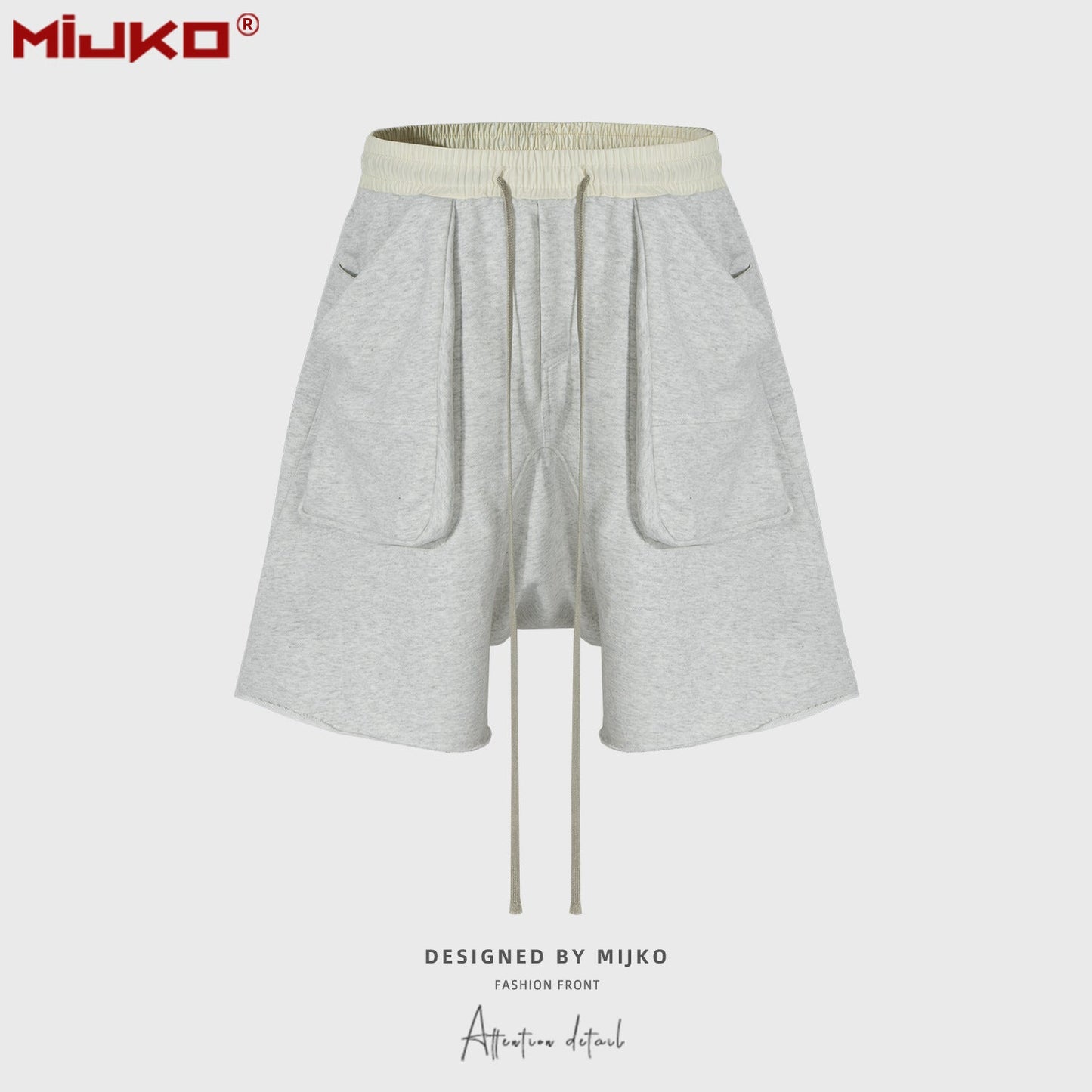 MIJKO Mens Shorts 3D Pocket Unisex Shorts