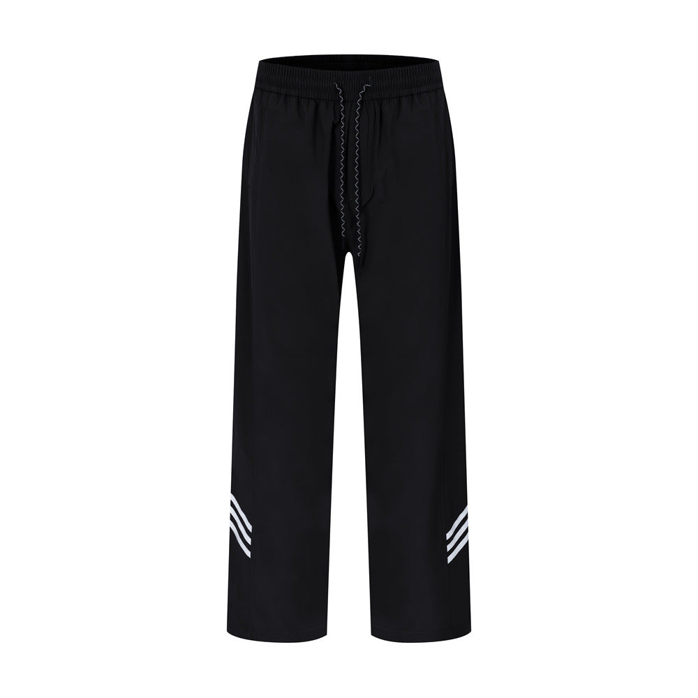 Men Sweatpants Mechanical Style Tactical Pants Men's Striped Straight Loose Sports and Leisure Trousers
