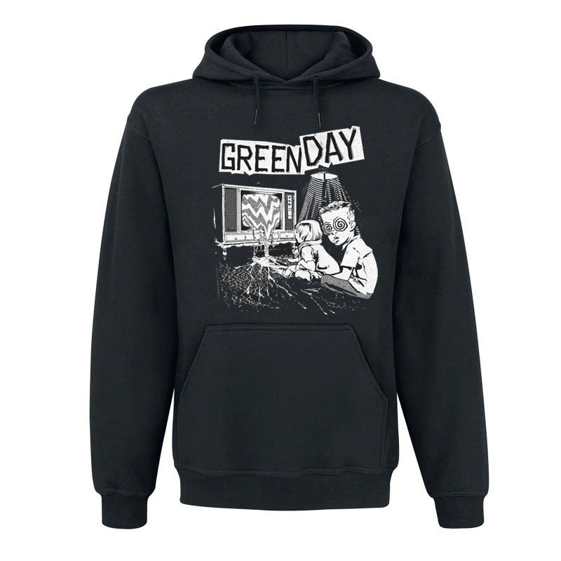 Green Day Hoodie Rock Loose