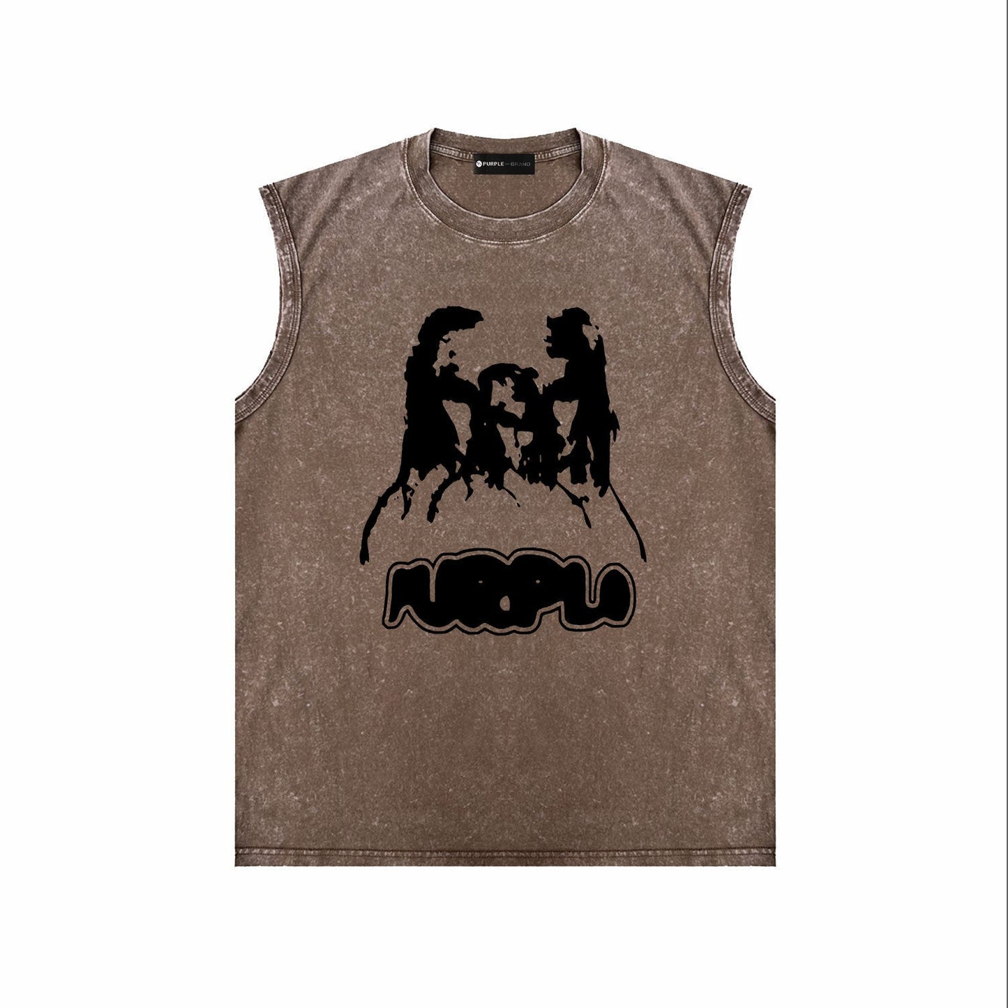 Purple Brand Distressed Tank T Shirts Distressed Sleeveless T-shirt Vest