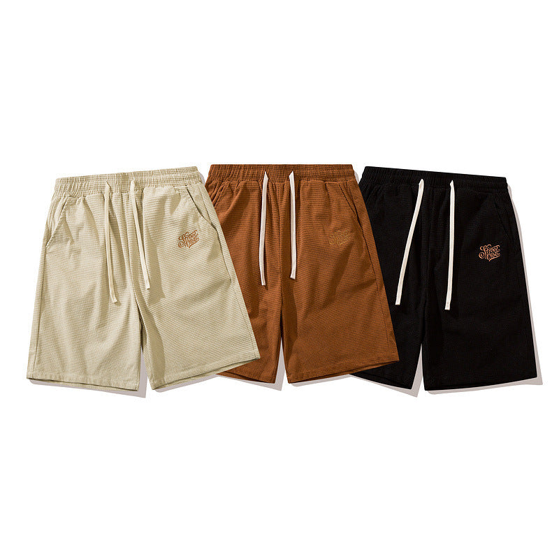 Men Shorts Letter Printed Sports Shorts Men's and Women's Retro Straight Loose Casual Pants