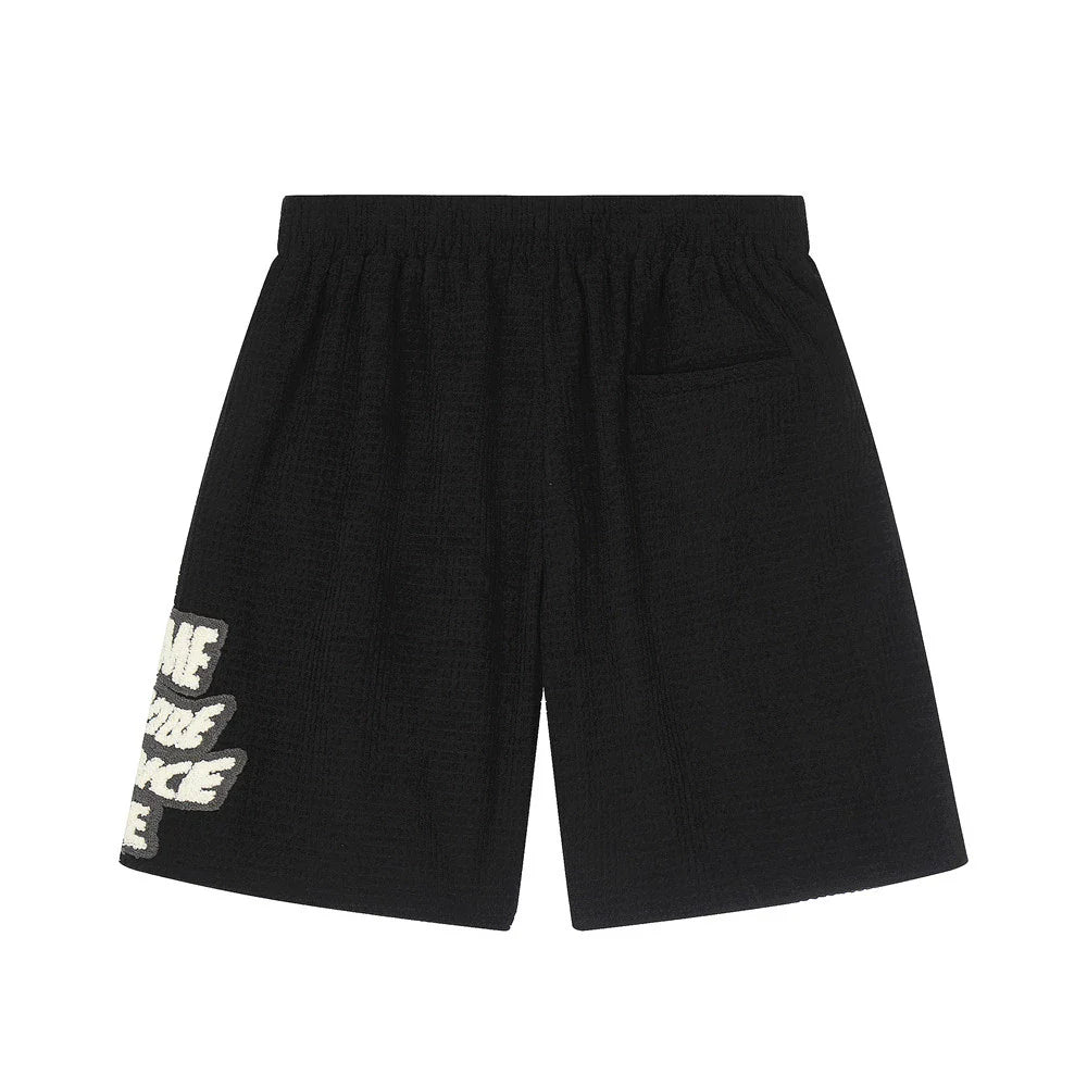 Men Shorts Walf Checks Summer Loose Sports Embroidery