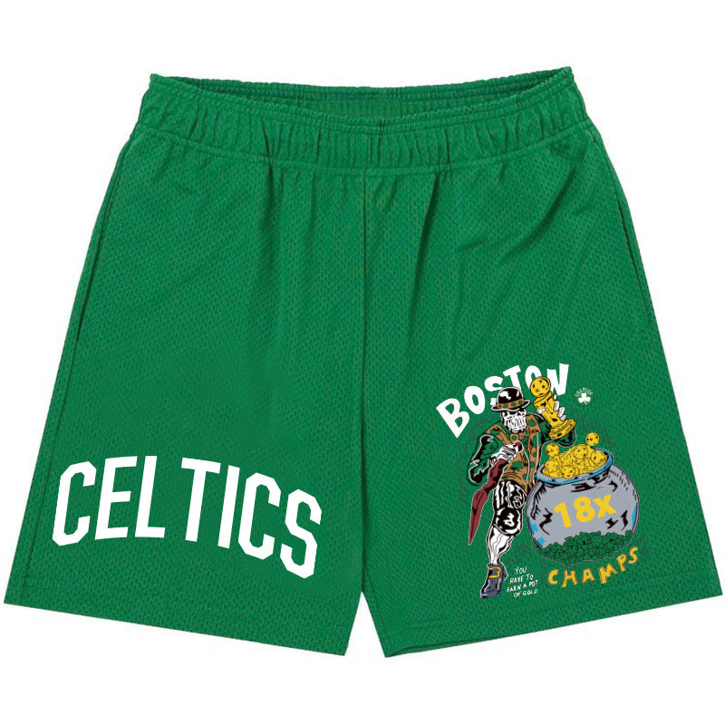 NBA Shorts Summer Basketball Shorts Men's NBA Celtic Loose