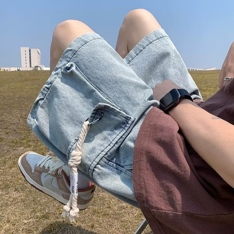 Men Jeans Workwear Denim Shorts Men's Summer Loose plus Size Shorts