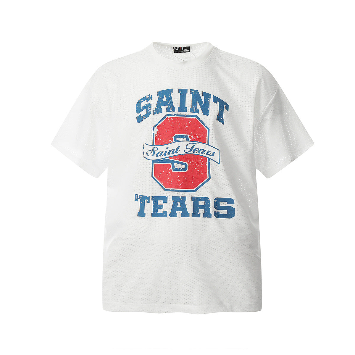 Unisex T-Shirts Saint Michael Mesh vintage Loose Sports T-Shirt