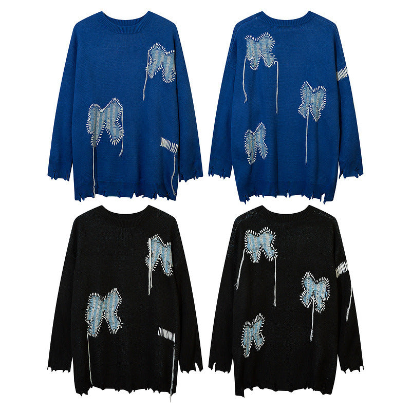 Women Sweater Irregular Sweater Loose Sweater