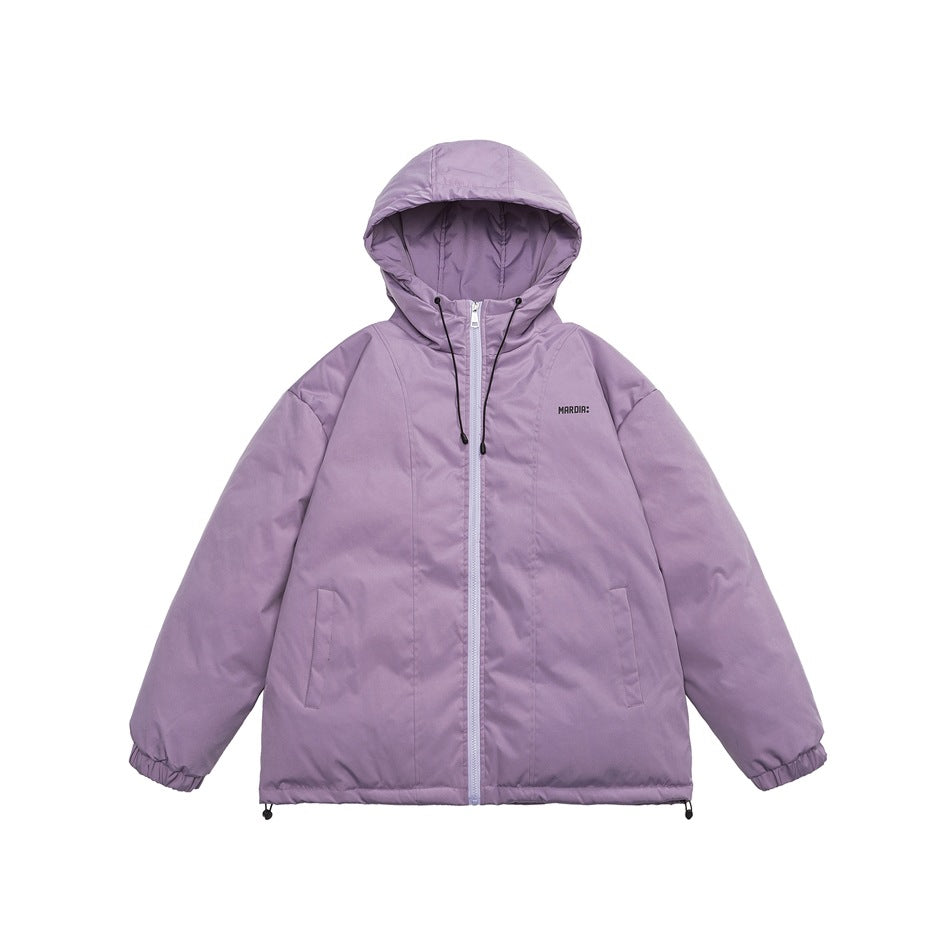 Unisex Coat Loose Hooded Winter Thick Cotton Clothing