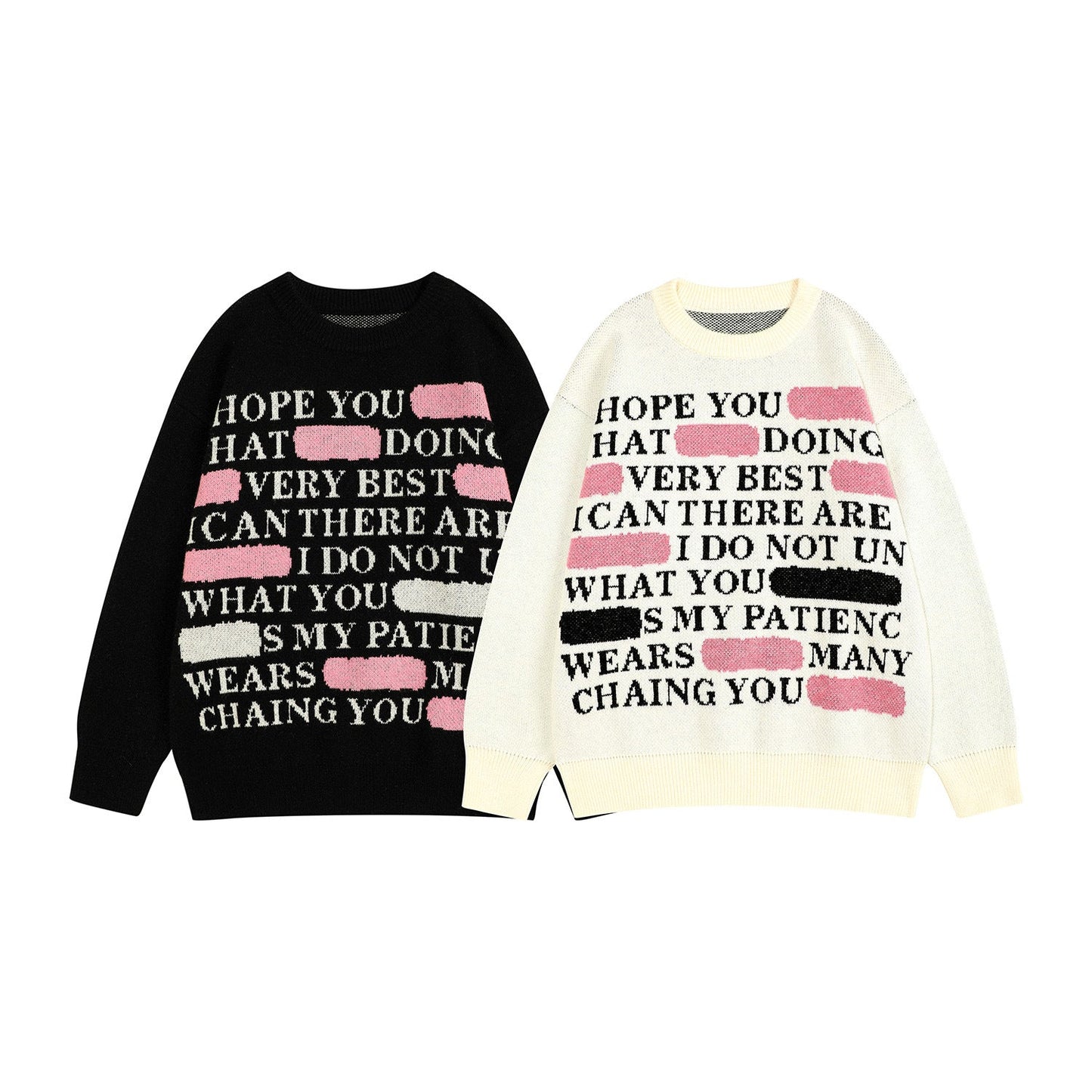 Women Sweater Knitted Couple Idle Style Pullover Sweater