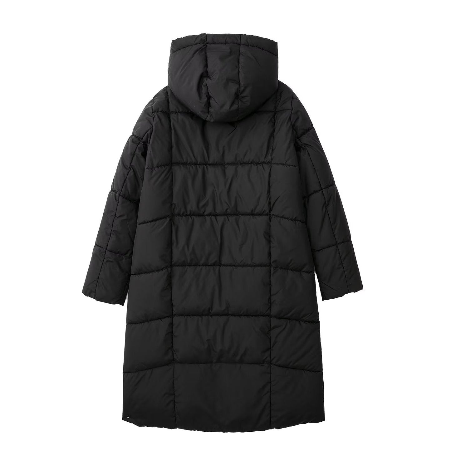 Women Cotton Coat Double-Sided Hooded down Jacket