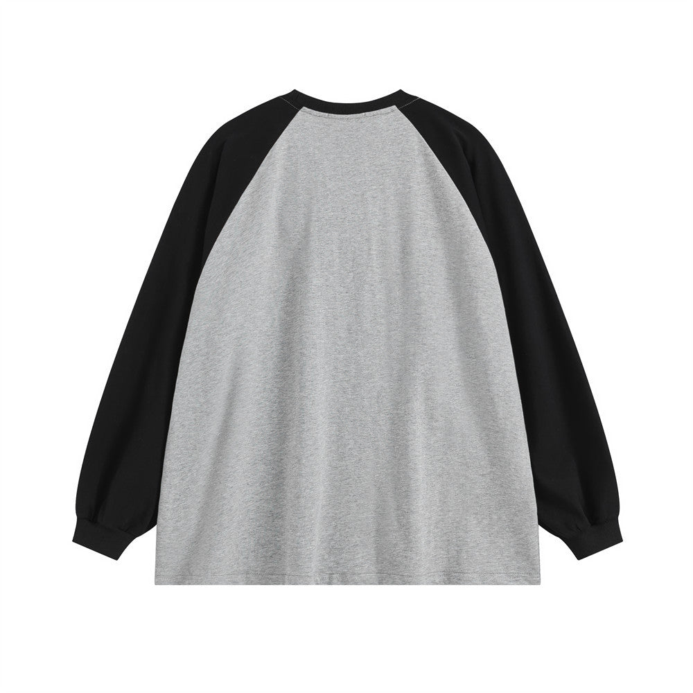 Men Long Sleeve T-shirt Hip Hop Cartoon Duck Print Loose