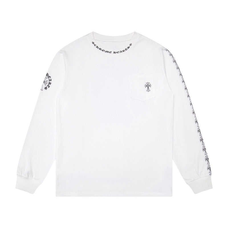 Chh Chrome Heart Long Sleeve Shirt Unisex Fashion Loose Long Sleeve Shirt