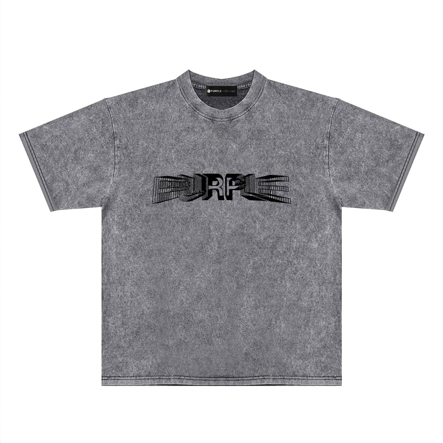 Purple Brand Distressed T Shirts Short Sleeve