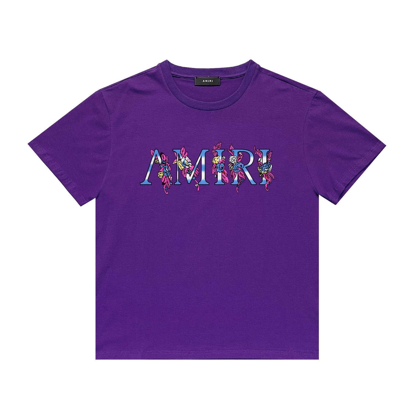 Amiri T Shirt Casual Hip Hop High Street round Neck Short Sleeve T-shirt