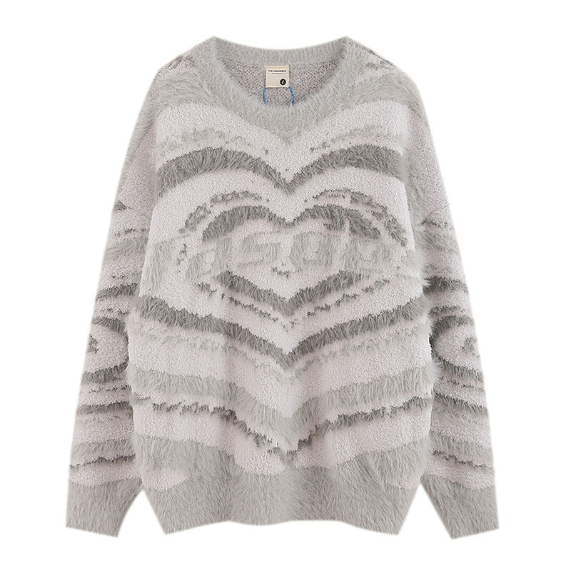 Women Sweater Japanese Fresh Sweet Wind Gradient Color Knitted Sweater