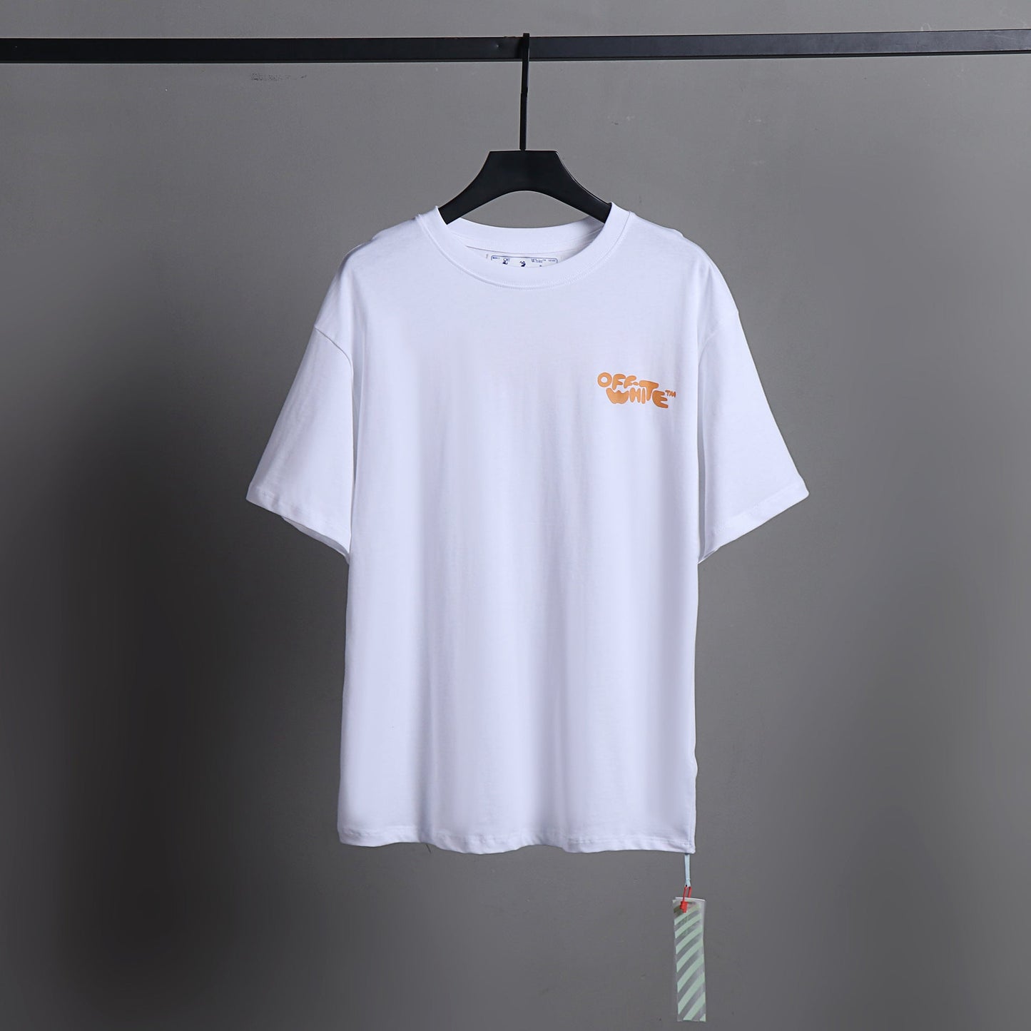 Ow T Shirts Yellow Letter Printing for Men and Women