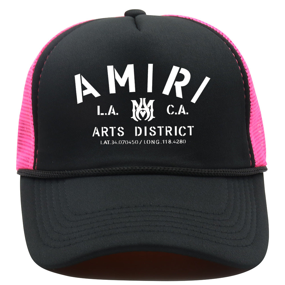 Amiri Hat Alphabet Print Shade Baseball Cap Outdoor Cap