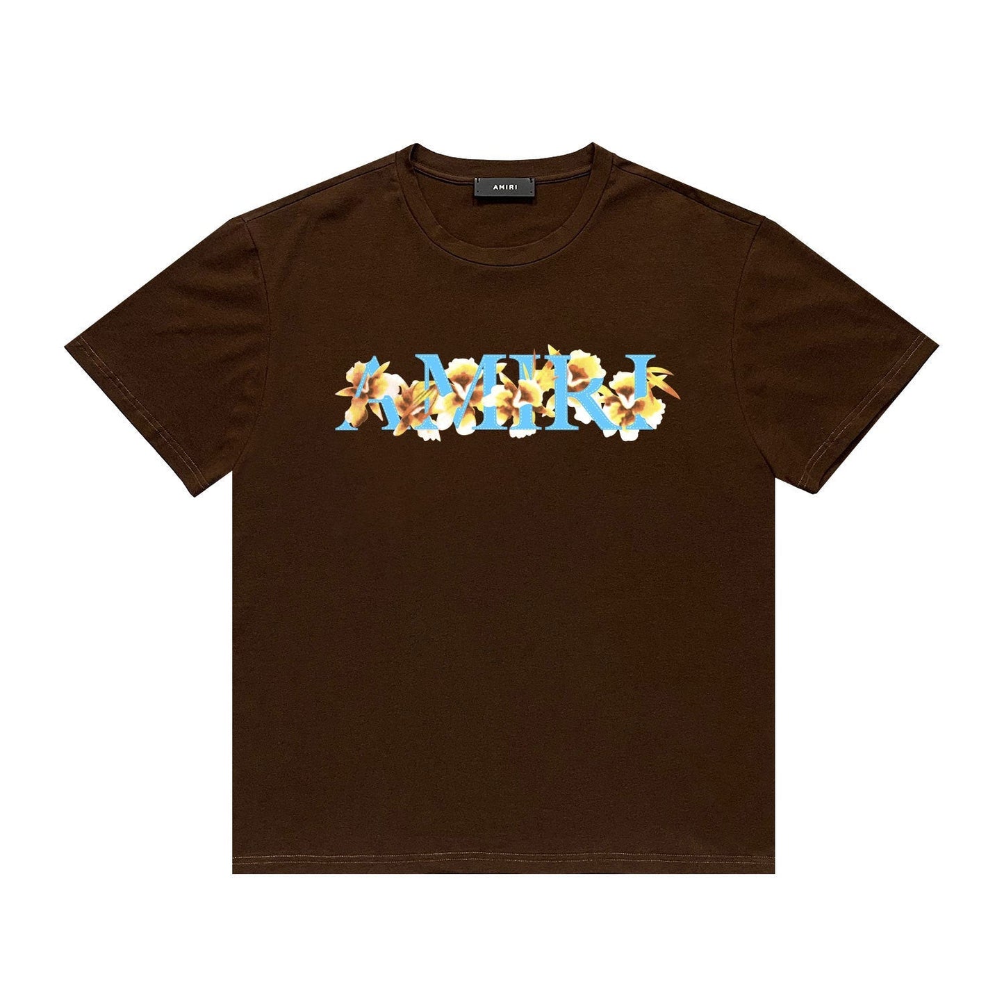 Amiri T Shirt Flower Print Casual Hip Hop Short Sleeve T-shirt