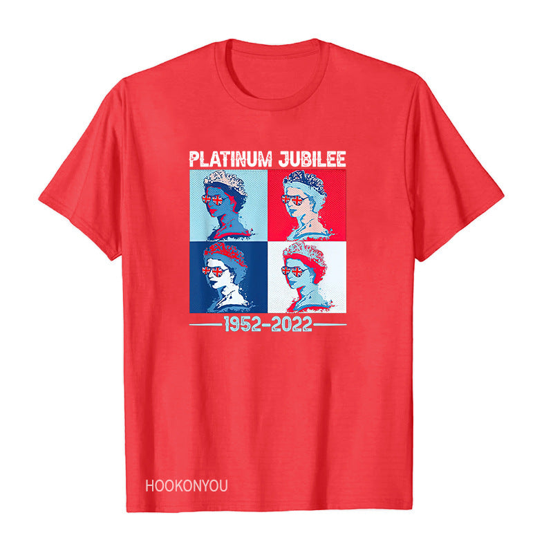 Inspired by Queen's Platinum Jubilee 2022 Elizabeth 70 Years T-shirt Short Sleeve T-shirt