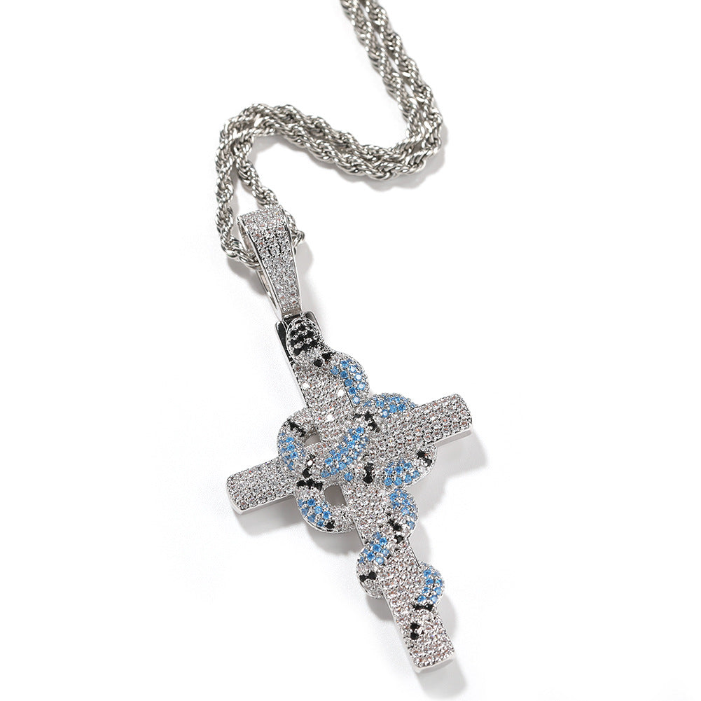 Jewelry Colored Serpentine Cross Pendant Vintage Crosses Spectrum