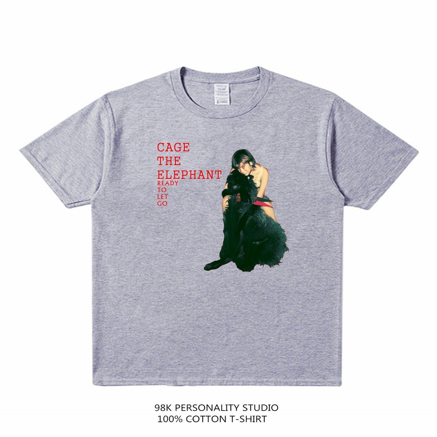 Rock Star T Shirt Cage the Elephant Rock Band Prisoner Elephant Printed T-shirt Short Sleeve