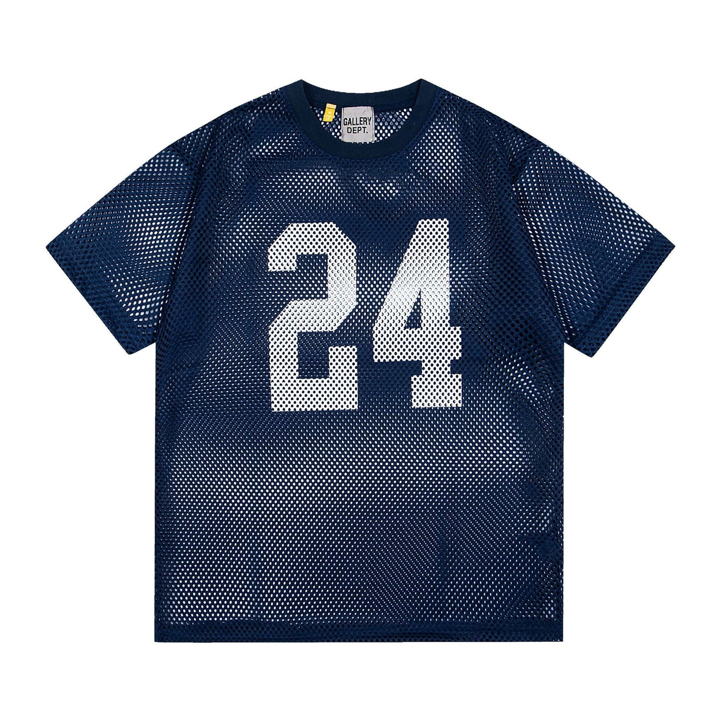 Gallery Dept T-Shirt Alphabet Print Hollow Mesh Short Sleeve T-Shirt