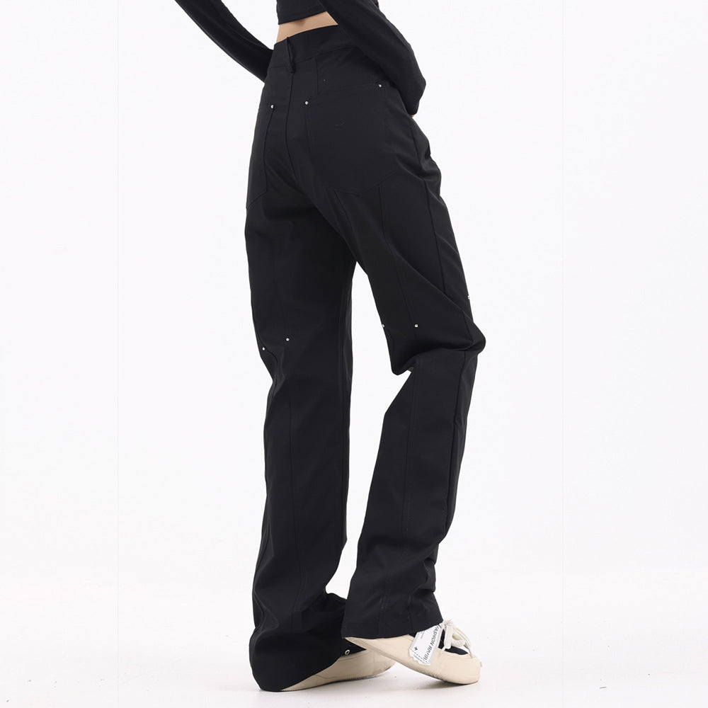 Men Sweatpants Straight-Leg Trousers Men's Stitching Loose Casual Pants