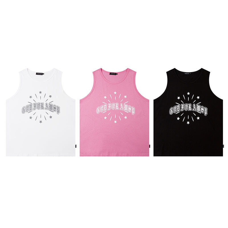 Women Vest Retro Sleeveless T-shirt Vest