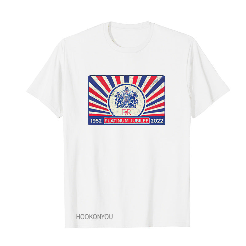 Inspired by Queen's Platinum Jubilee 2022 Elizabeth 70 Years T-shirt Short Sleeve T-shirt
