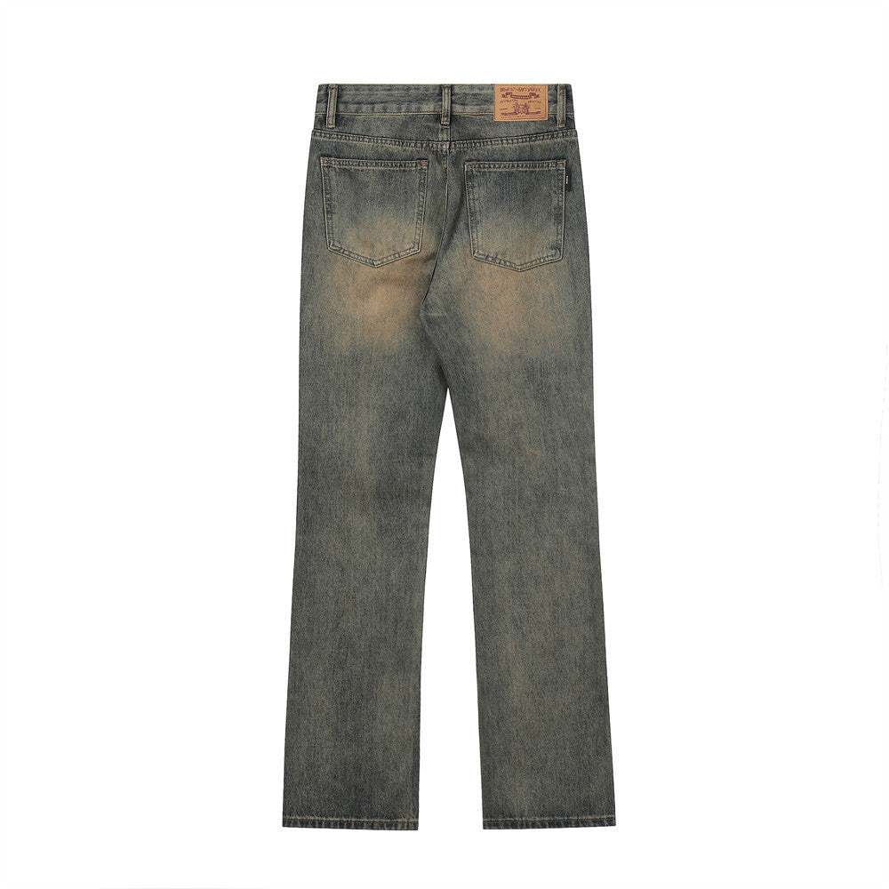 Men Jeans Fashion Ripped Worn Loose