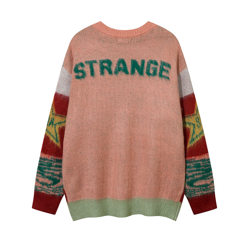 Women Sweater Star Soft Knitted Sweater Vintage
