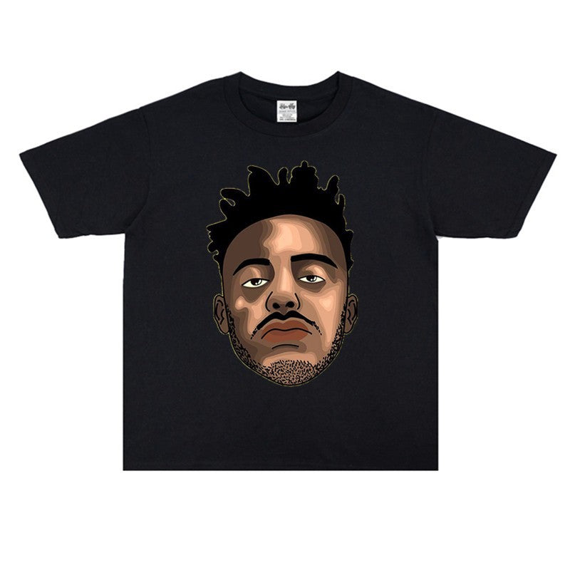 Rock Star T Shirt Amine Printed T-shirt Short Sleeve round Neck Loose Version Men's Cotton