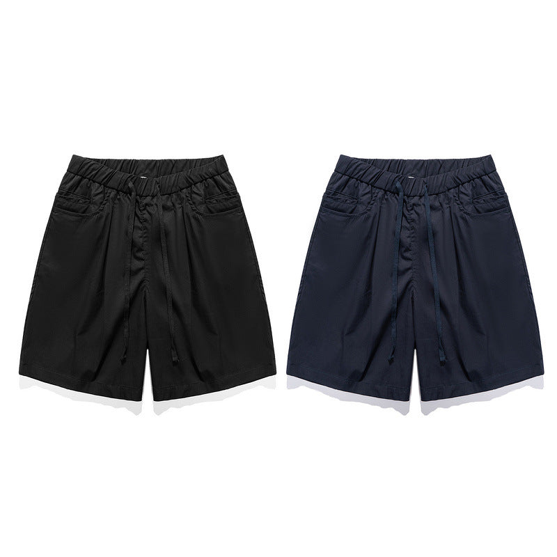 Men Shorts Straight Cargo Shorts Retro Casual Loose