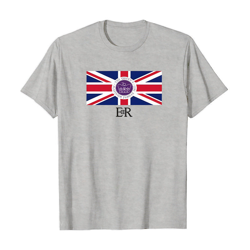 Inspired by Queen's Platinum Jubilee 2022 Elizabeth 70 Years T-shirt Printed Crew Neck