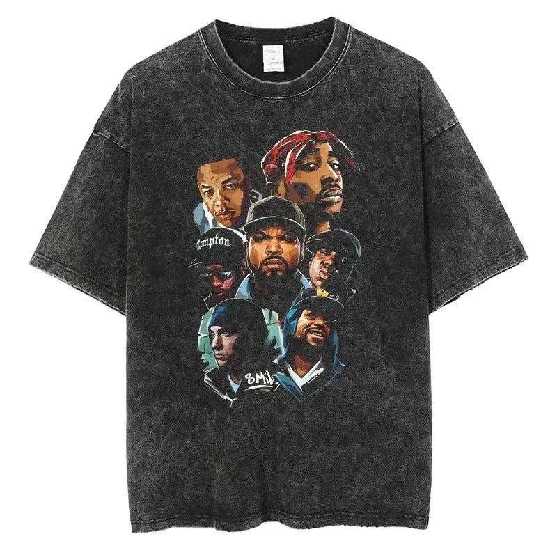 T-shirts Quality Cotton Vintage T shirt Y2K Haraju