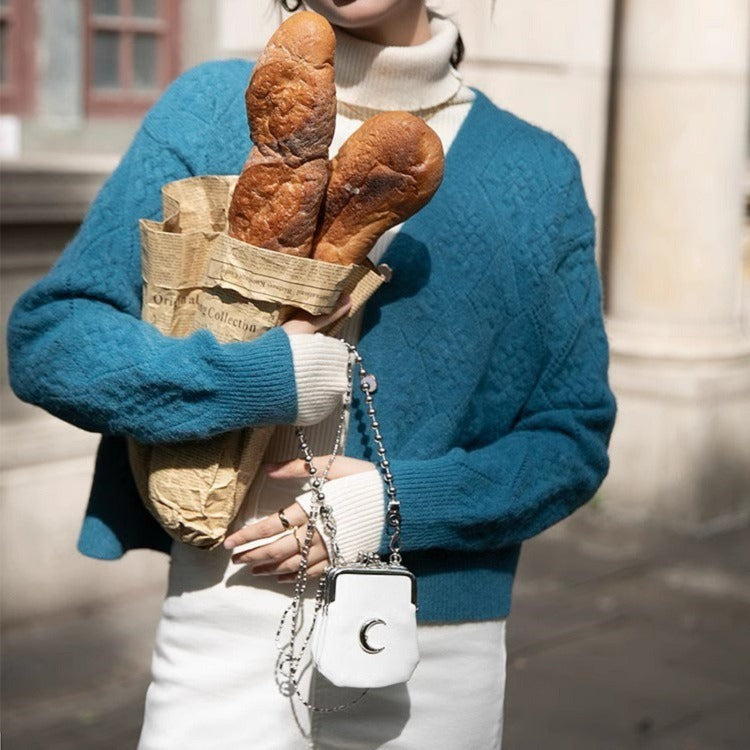 Women Knitted Cardigan Autumn Vintage Knitted Jacket