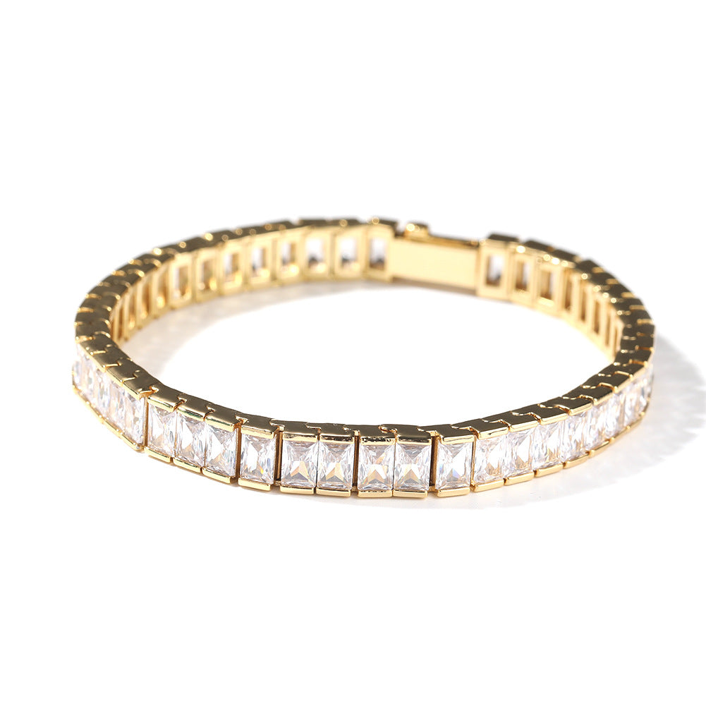 Bracelet Rectangular Zirconium Bracelet with Spring Set Spectrum St. Valentine's