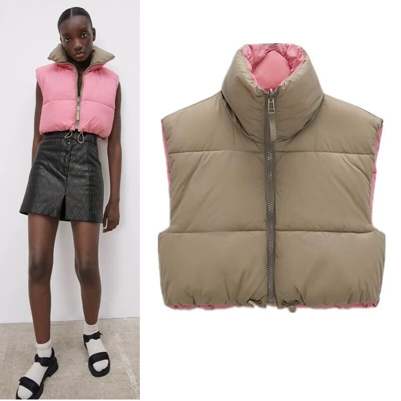 Women Cotton Coat Two-Sided Vest