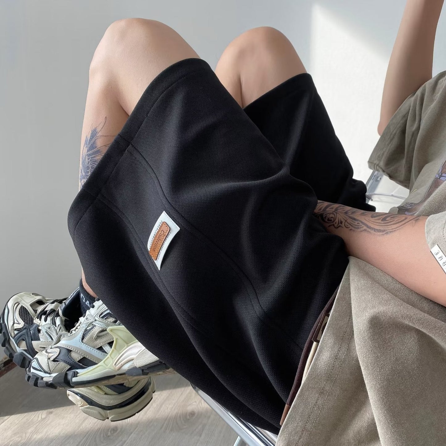 Men Beach Shorts Heavy Summer Retro Loose Casual Sports