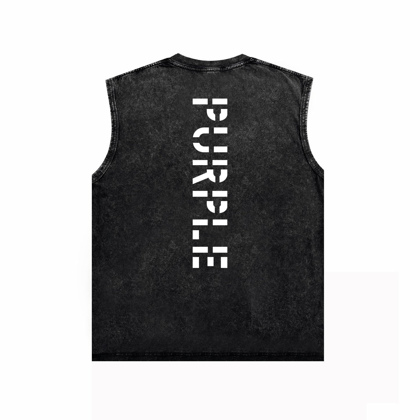 Purple Brand Distressed Tank T Shirts Distressed Sleeveless T-shirt Vest