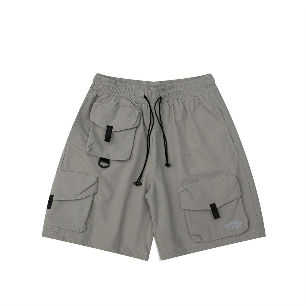 Men Shorts Loose Multi-Pocket Workwear Fifth Pants