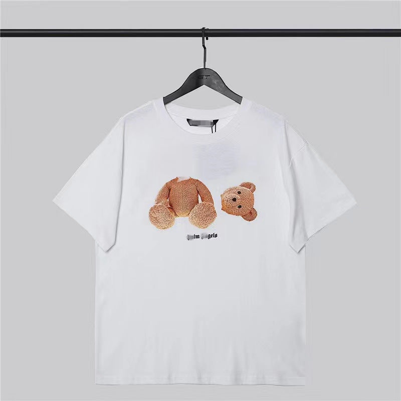 Palm Angle T Shirts Broken Teddy Bear Couple Loose