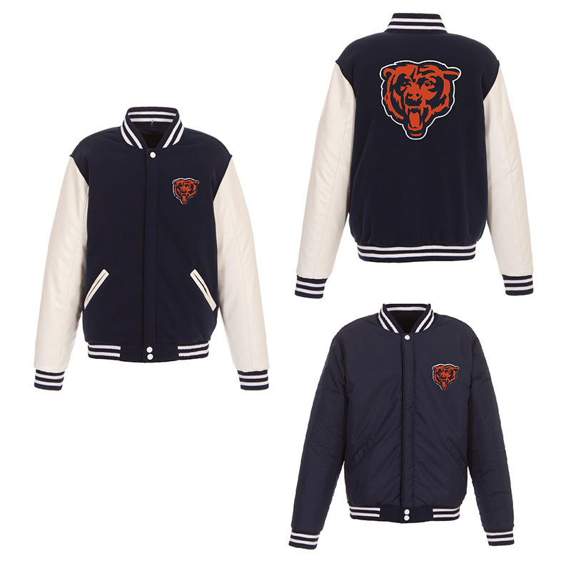 MLB Hoodie Men's Jacket Double-sided Baseball Uniform