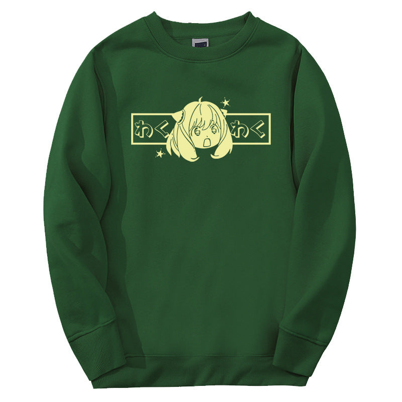 Kawaii Anya Spy X Family Anime Mens Sweatshirt Hoodies Carto