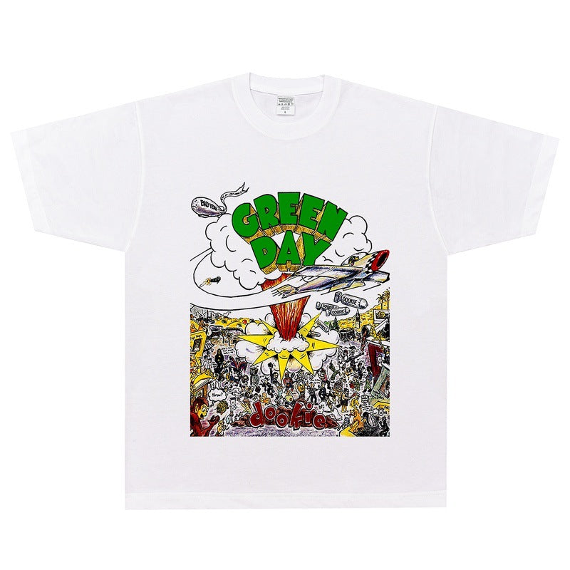 Green Day T Shirt Rock Loose Vintage